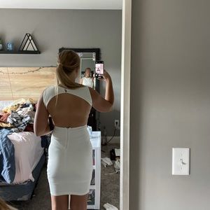 White open back dress LULUS
